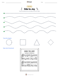 Ode to Joy printable worksheet preview