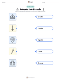 Vista previa de la hoja de trabajo imprimible de Roberto I de Escocia
