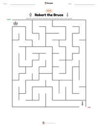 Robert the Bruce printable worksheet preview