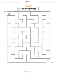 Aperçu de la feuille de travail imprimable Robert le Bruce