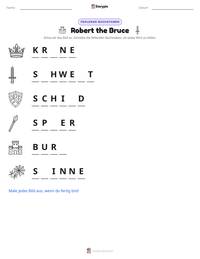 Robert the Bruce druckbare Arbeitsblatt Vorschau