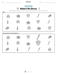 Robert the Bruce druckbare Arbeitsblatt Vorschau