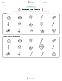 Prabaca lembar kerja cetak Robert the Bruce