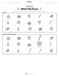 Robert the Bruce yazdırılabilir çalışma sayfası önizlemesi