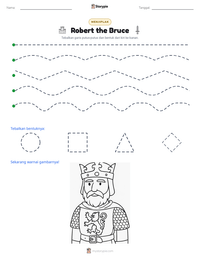 Prabaca lembar kerja cetak Robert the Bruce