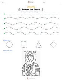 Robert the Bruce yazdırılabilir çalışma sayfası önizlemesi