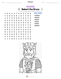 Robert the Bruce printable worksheet preview