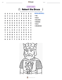 Robert the Bruce yazdırılabilir çalışma sayfası önizlemesi