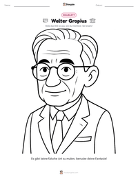 Walter Gropius druckbare Arbeitsblatt Vorschau