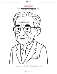Walter Gropius yazdırılabilir çalışma sayfası önizlemesi