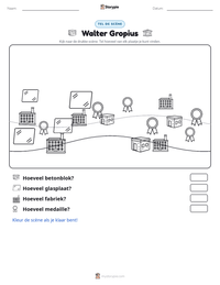 Walter Gropius afdrukbare werkblad voorbeeld