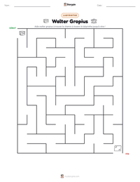 Aperçu de la feuille de travail imprimable Walter Gropius