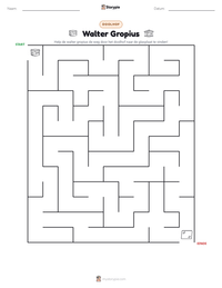 Walter Gropius afdrukbare werkblad voorbeeld
