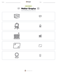 Walter Gropius printable worksheet preview