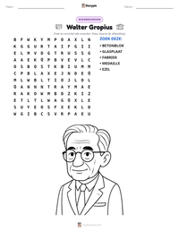 Walter Gropius afdrukbare werkblad voorbeeld
