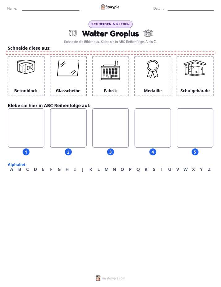 Schneiden & Einfügen Alphabet