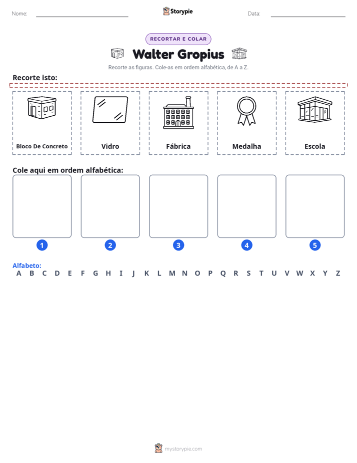 Recortar & Colar Alfabeto