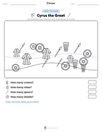 Cyrus the Great printable worksheet preview