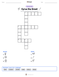 Cyrus the Great printable worksheet preview