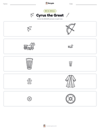 Cyrus the Great printable worksheet preview