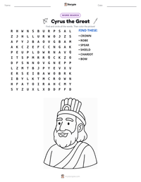 Cyrus the Great printable worksheet preview