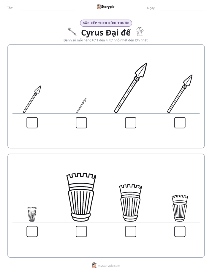 Thứ Tự Kích Thước