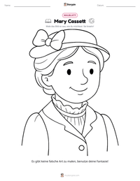 Mary Cassatt druckbare Arbeitsblatt Vorschau