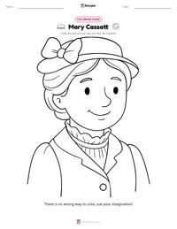 Mary Cassatt printable worksheet preview