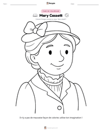 Aperçu de la feuille de travail imprimable Mary Cassatt