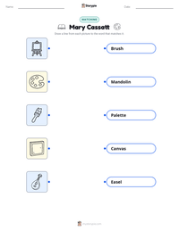 Mary Cassatt printable worksheet preview