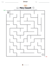 Mary Cassatt printable worksheet preview
