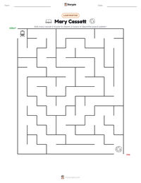 Aperçu de la feuille de travail imprimable Mary Cassatt
