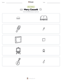 Mary Cassatt printable worksheet preview