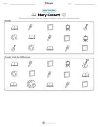Mary Cassatt printable worksheet preview