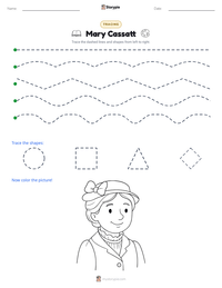 Mary Cassatt printable worksheet preview