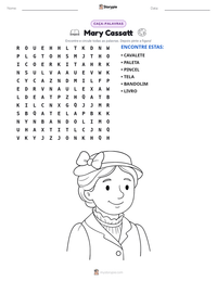 Prévia da folha de atividades imprimível Mary Cassatt