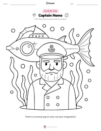 Captain Nemo printable worksheet preview