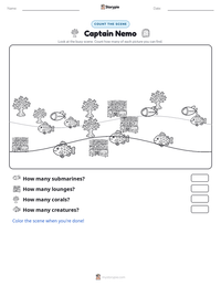 Captain Nemo printable worksheet preview