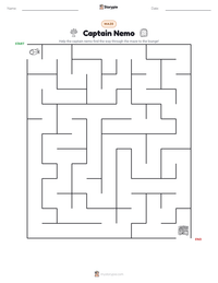 Captain Nemo printable worksheet preview