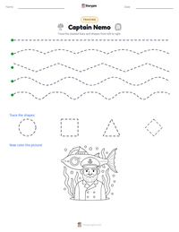Captain Nemo printable worksheet preview