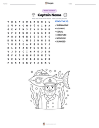 Captain Nemo printable worksheet preview