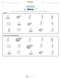 Horus printable worksheet preview