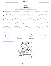 Aperçu de la feuille de travail imprimable Horus