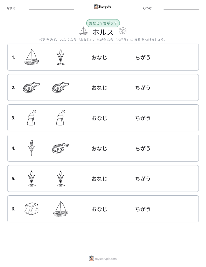 同じか違うか