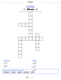 Aperçu de la feuille de travail imprimable Bifrost