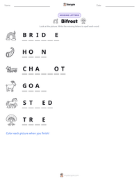 Bifrost printable worksheet preview