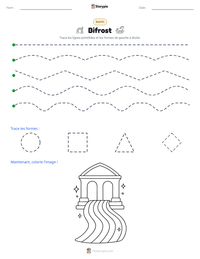 Aperçu de la feuille de travail imprimable Bifrost