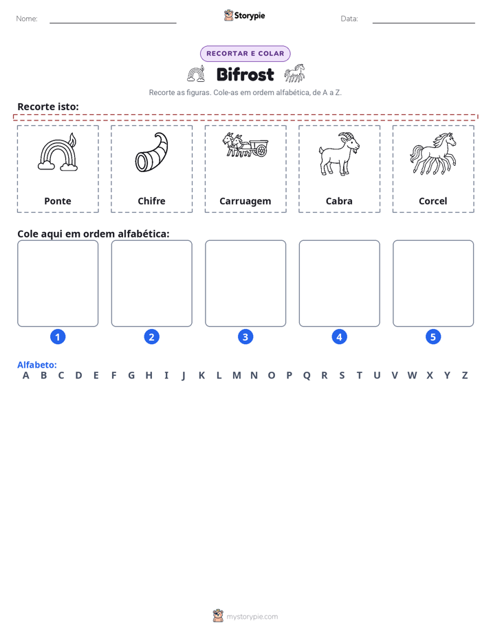Recortar & Colar Alfabeto