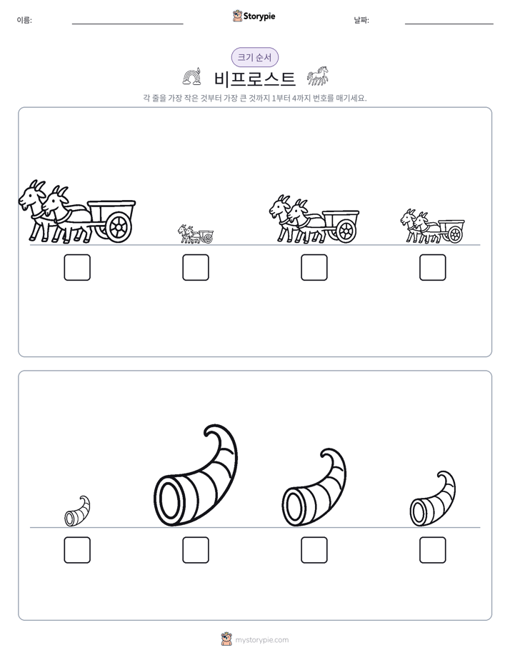 크기 순서