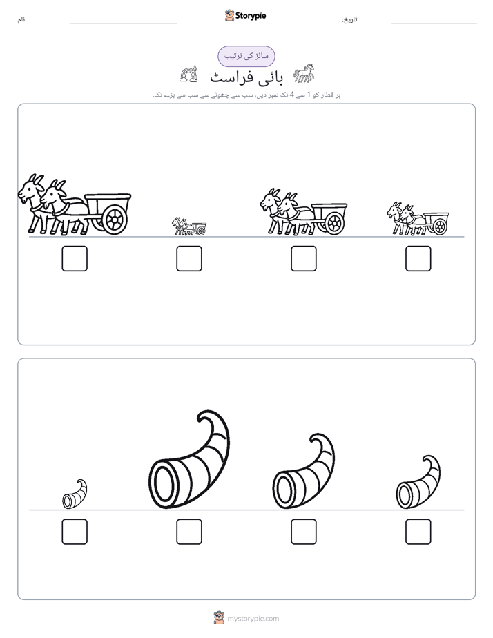 سائز کی ترتیب